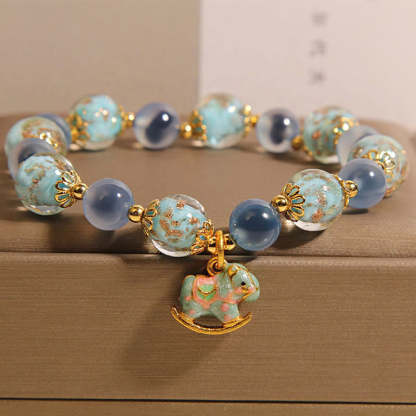 Candy Agate Horse Bracelet