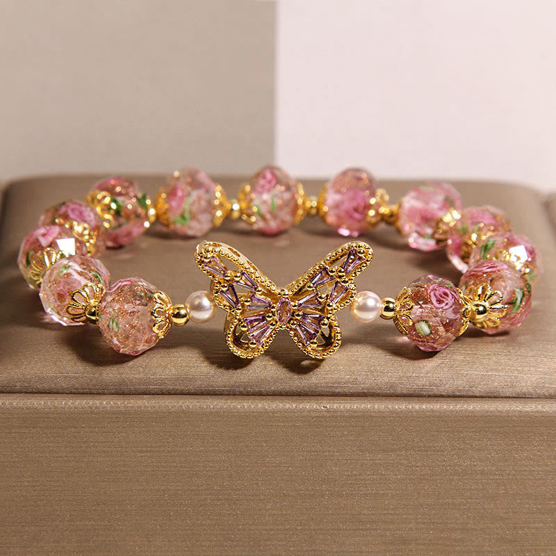 Butterfly Rose Design Bracelet