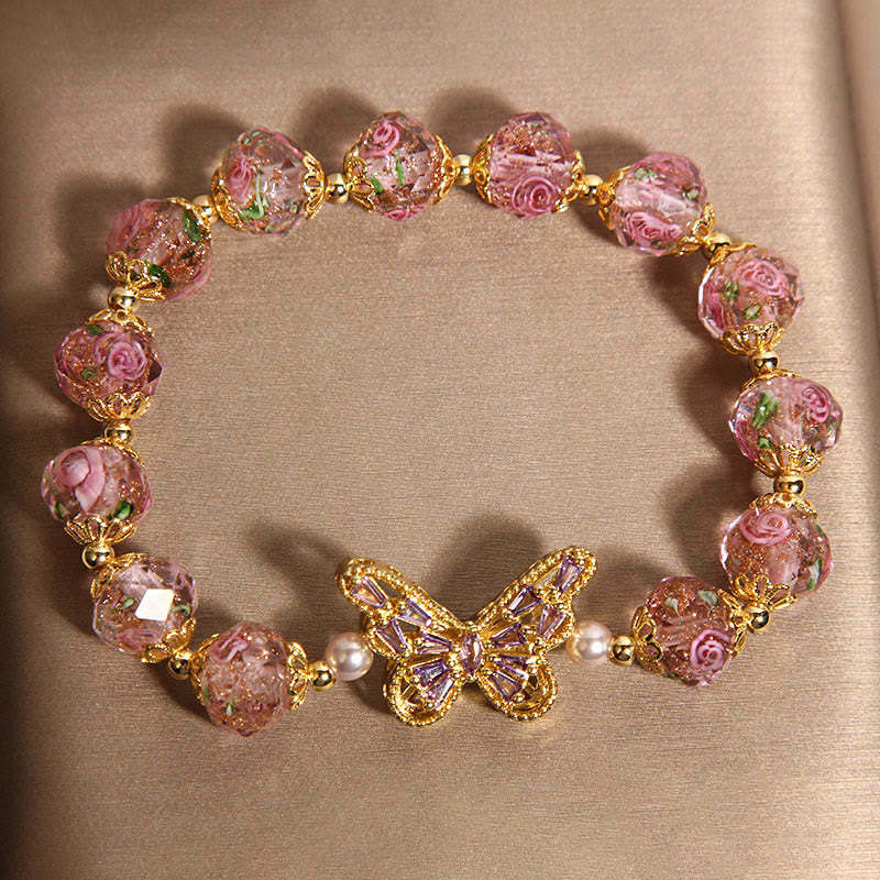 Butterfly Rose Design Bracelet