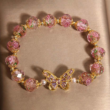 Butterfly Rose Design Bracelet