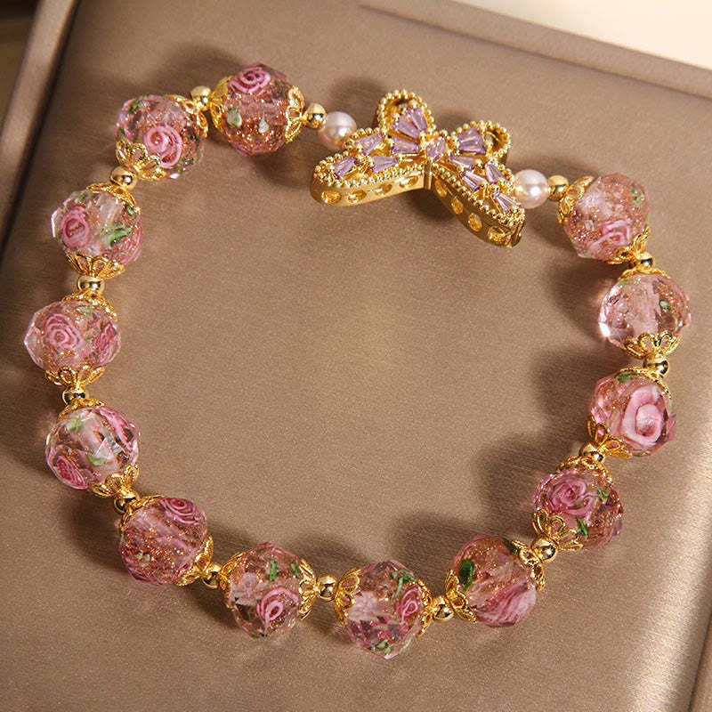 Butterfly Rose Design Bracelet