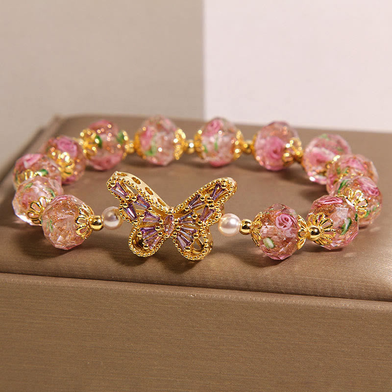 Butterfly Rose Design Bracelet