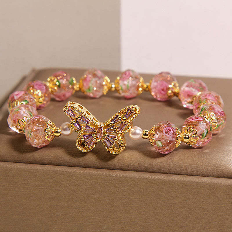 Butterfly Rose Design Bracelet