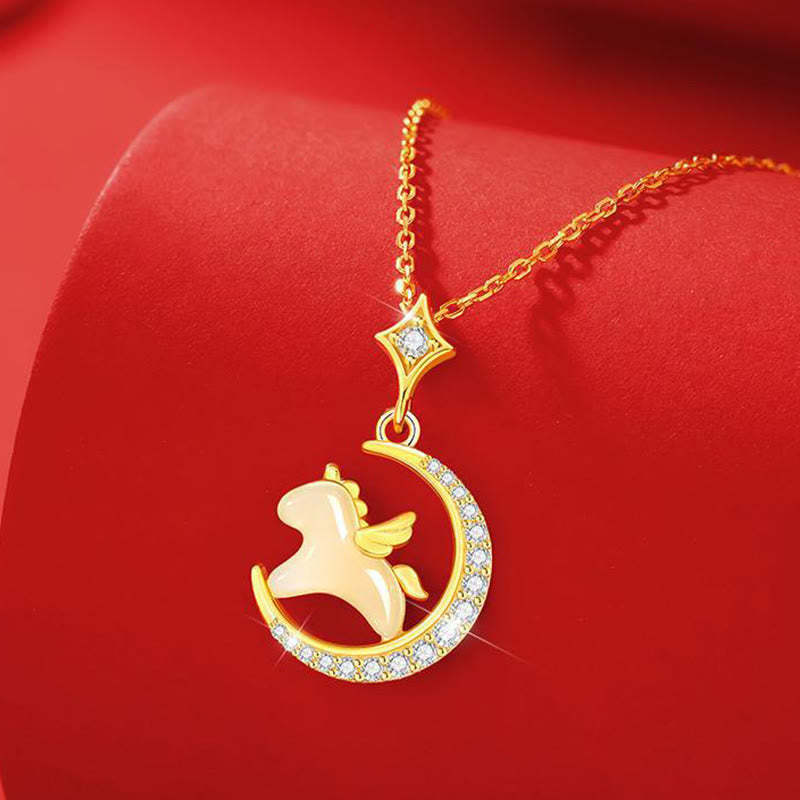 Year Of The Horse 925 Sterling Silver Necklace