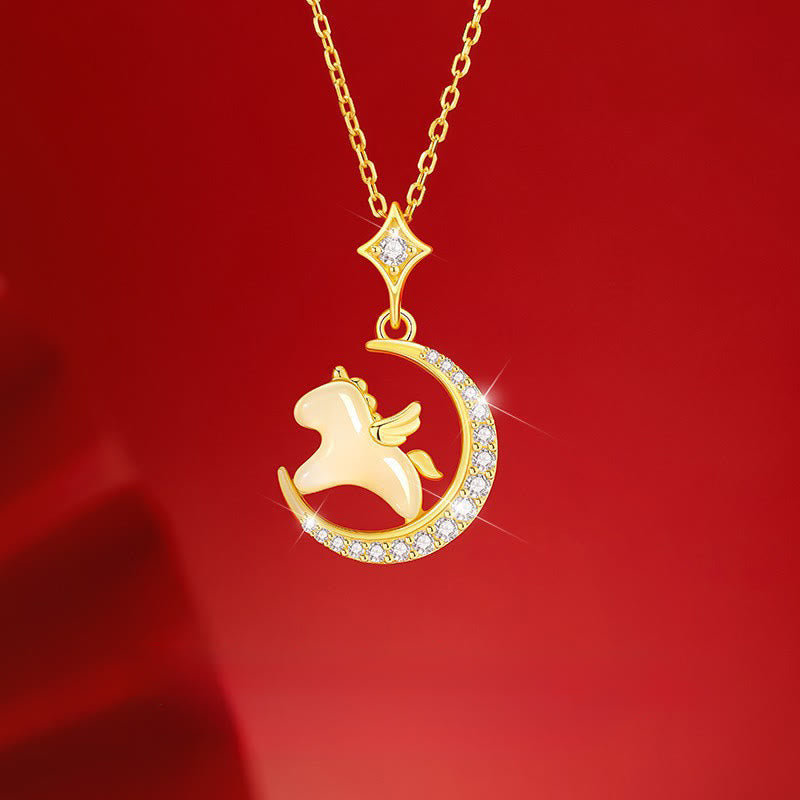 Year Of The Horse 925 Sterling Silver Necklace