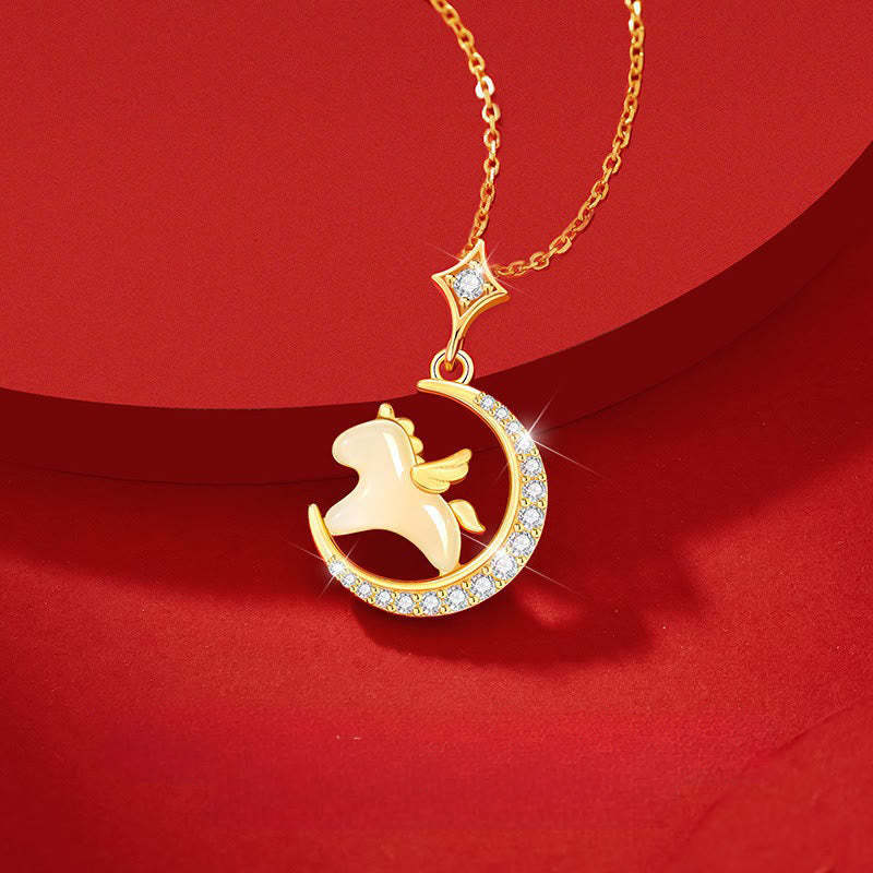 Year Of The Horse 925 Sterling Silver Necklace