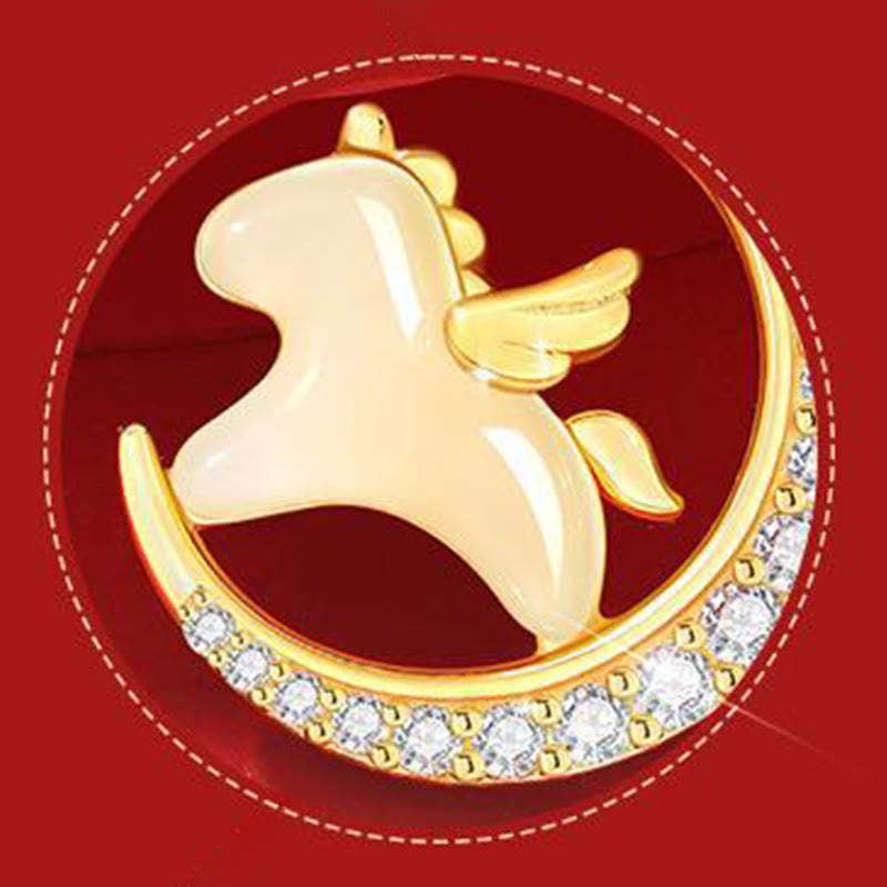 Year Of The Horse 925 Sterling Silver Necklace