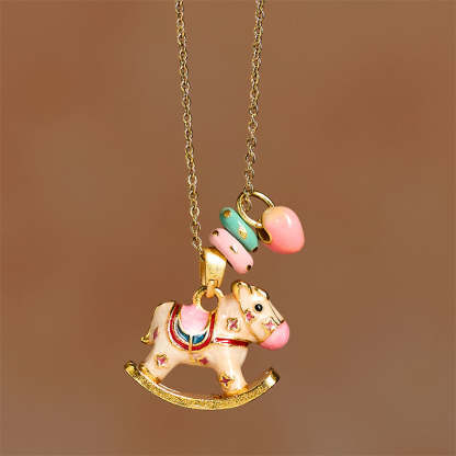 Colorful Year Of The Horse Necklace