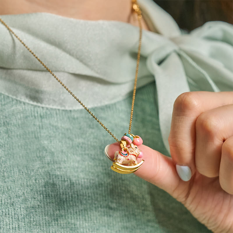 Colorful Year Of The Horse Necklace