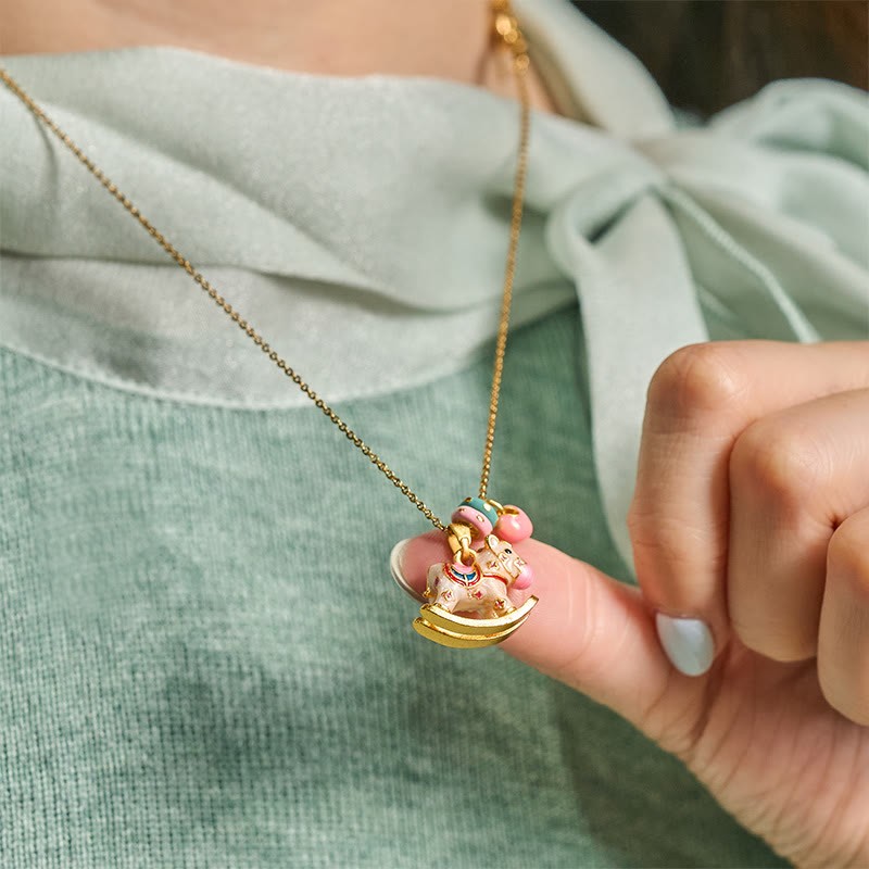 Colorful Year Of The Horse Necklace