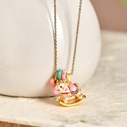 Colorful Year Of The Horse Necklace