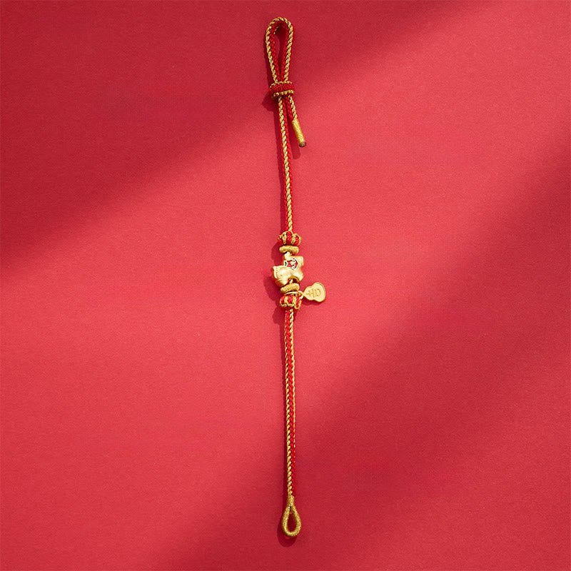 Year Of The Horse Red String Copper Braided Luck Bracelet