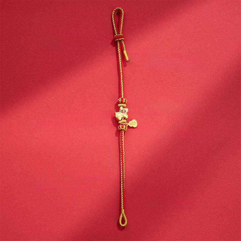 Year Of The Horse Red String Copper Braided Luck Bracelet
