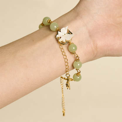 Blessing and Love Liuli Glass Bead Butterfly Bracelet