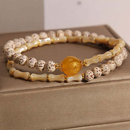 Shell Pearl Bamboo Natural Agate Bracelet