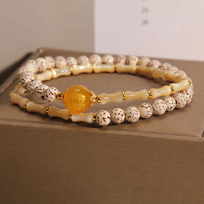 Shell Pearl Bamboo Natural Agate Bracelet