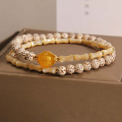 Shell Pearl Bamboo Natural Agate Bracelet