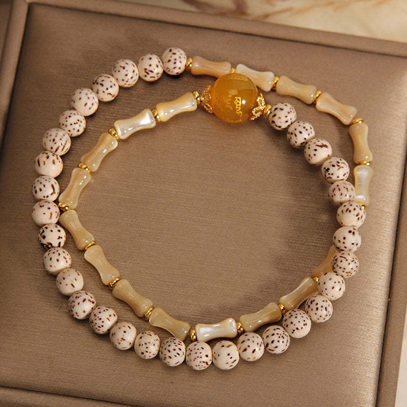 Shell Pearl Bamboo Natural Agate Bracelet
