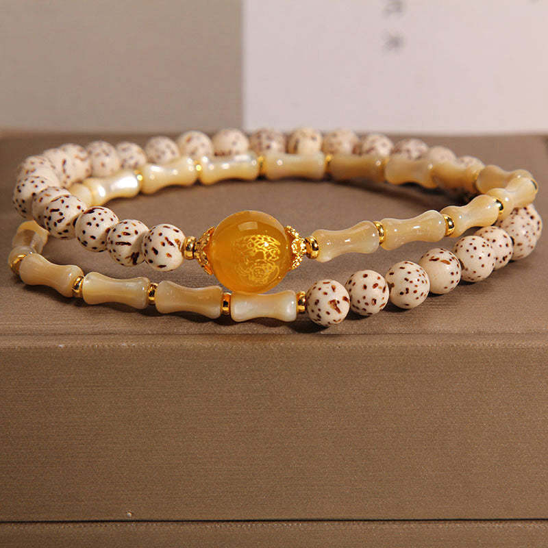 Shell Pearl Bamboo Natural Agate Bracelet