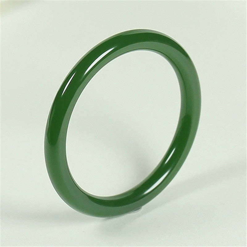 BCyan Jade Longevity Blessing Bangle Bracelet