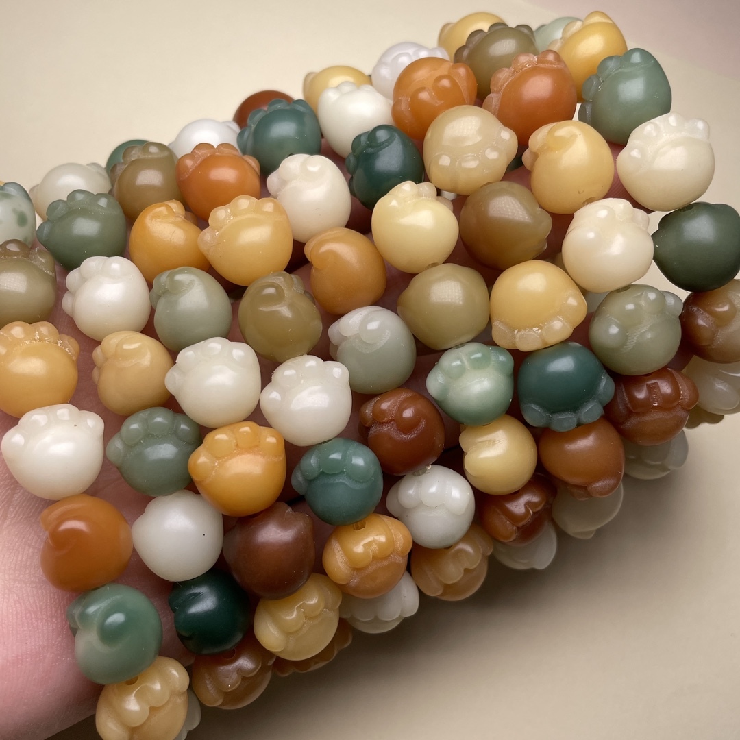 Multilayered Bodhi Seed Cute Cat Paw Calm Harmony Bracelet