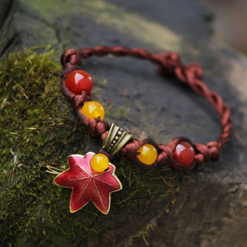 Maple Leaf • Agate Woven Bracelet