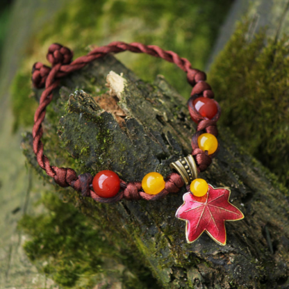 Maple Leaf • Agate Woven Bracelet