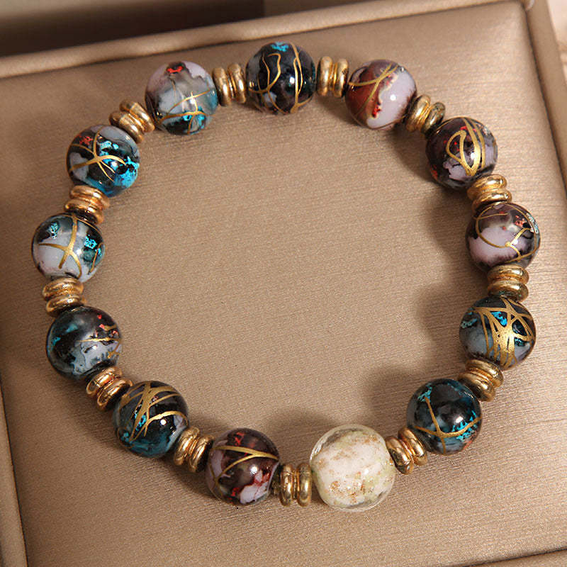 Exquisite colorful natural agate bracelet