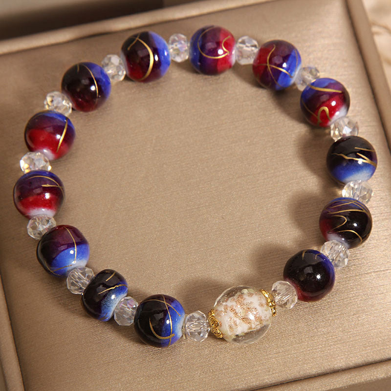 Exquisite colorful natural agate bracelet