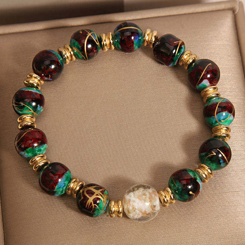 Exquisite colorful natural agate bracelet