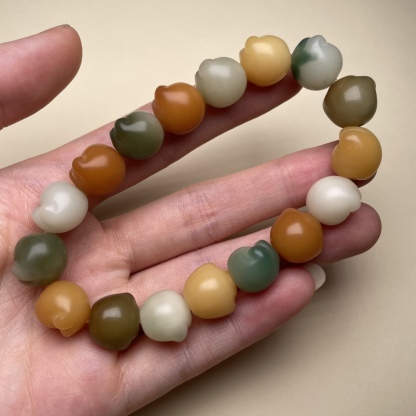 Multilayered Bodhi Seed Cute Cat Paw Calm Harmony Bracelet