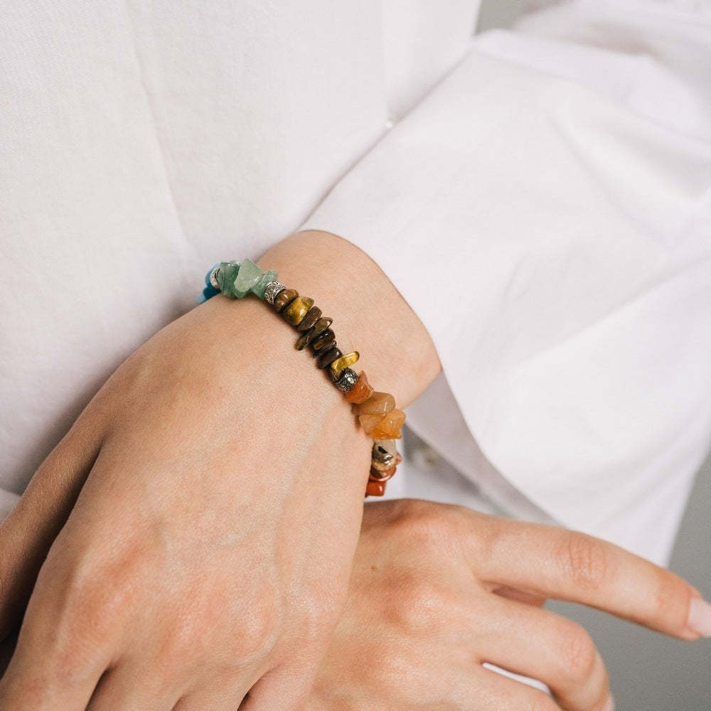 7 Chakra Gemstone Adjustable Bracelet