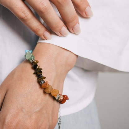 7 Chakra Gemstone Adjustable Bracelet