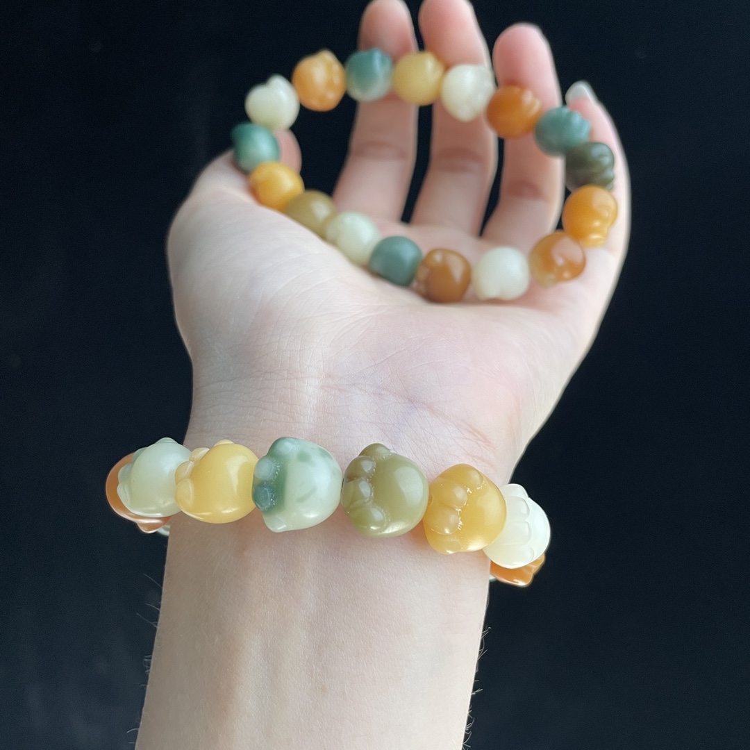 Multilayered Bodhi Seed Cute Cat Paw Calm Harmony Bracelet