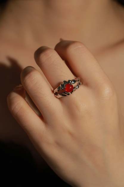 Crimson Ember Ring