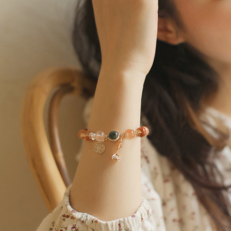 Multicolored Rutilated Quartz Bracelet