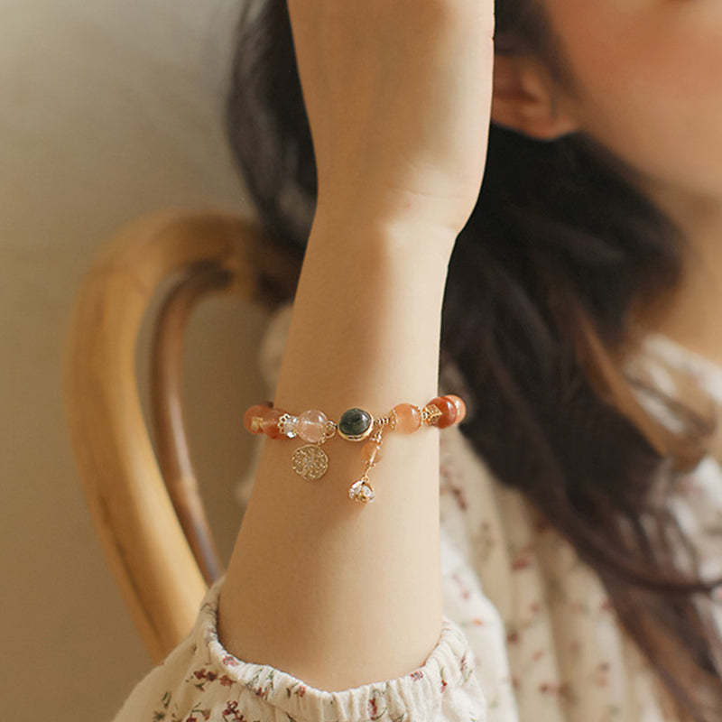 Multicolored Rutilated Quartz Bracelet