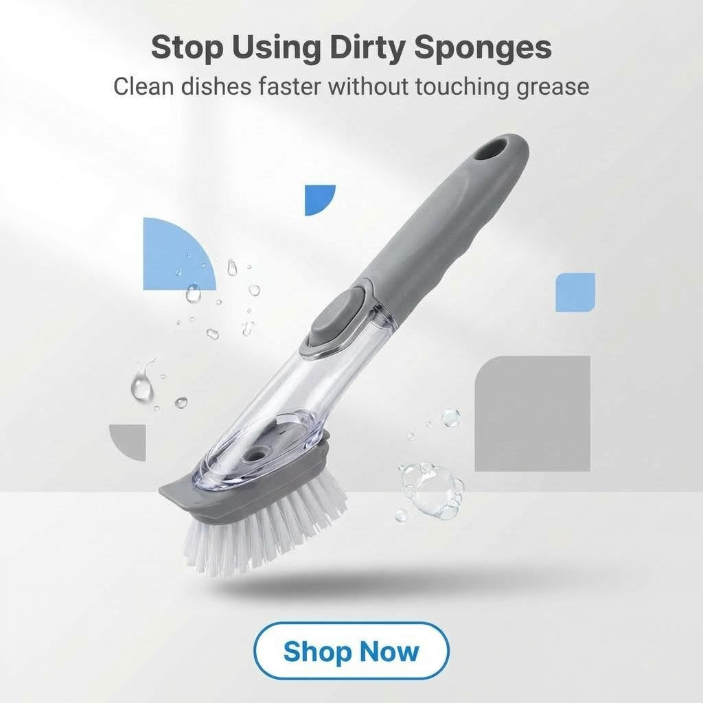 No-Touch Dish Cleaning Brush 