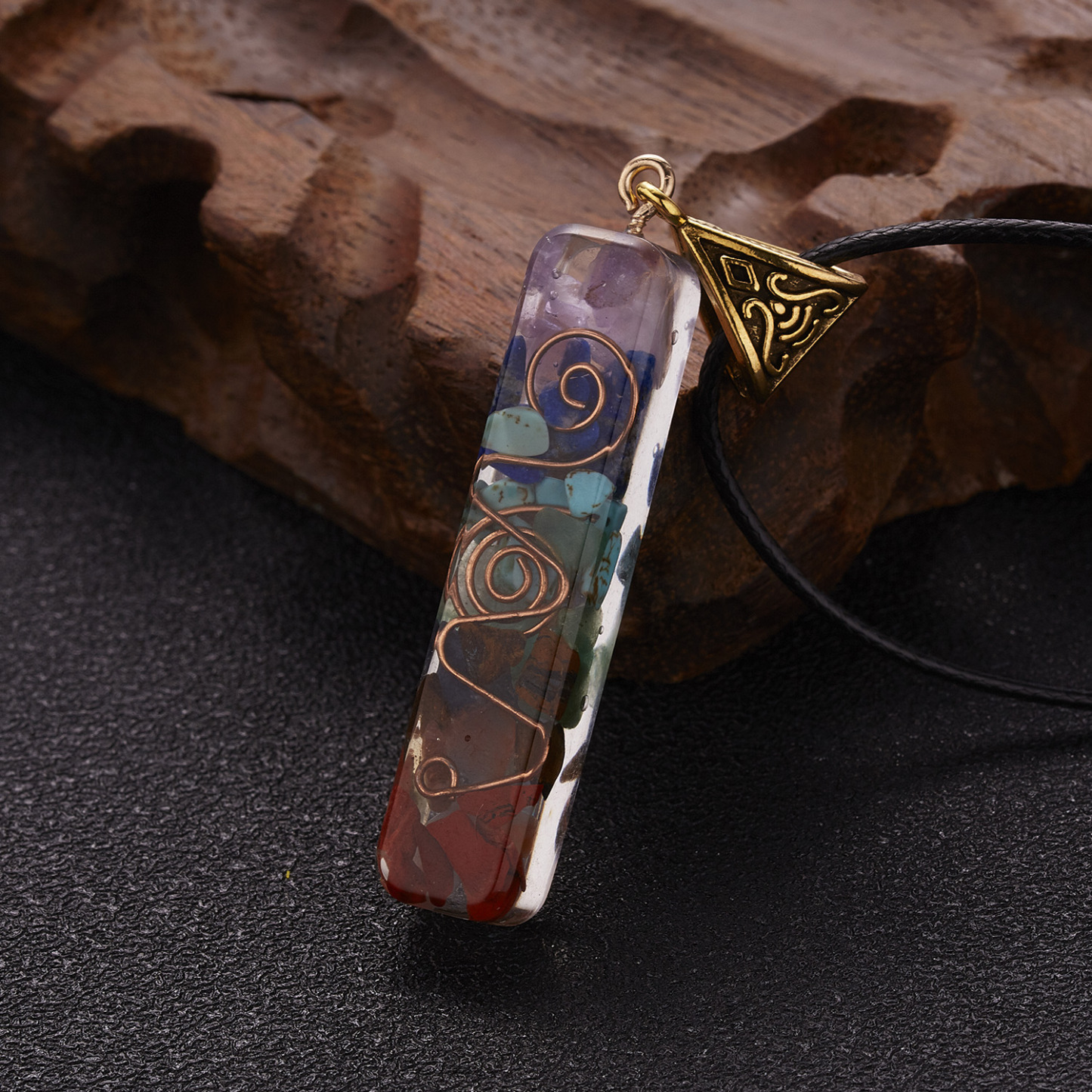 7 Chakra Orgone Necklace - Energy Healing & EMF Protection