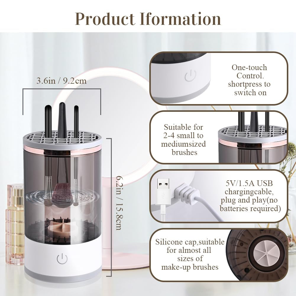 Automatic Makeup Brush Cleaner