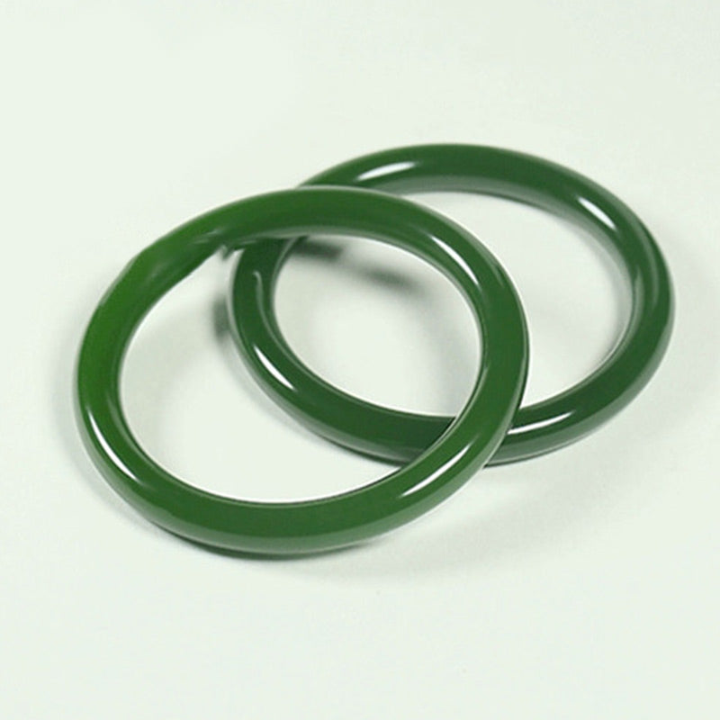BCyan Jade Longevity Blessing Bangle Bracelet