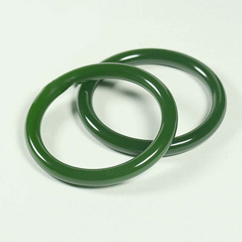 BCyan Jade Longevity Blessing Bangle Bracelet