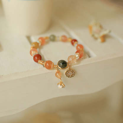 Multicolored Rutilated Quartz Bracelet