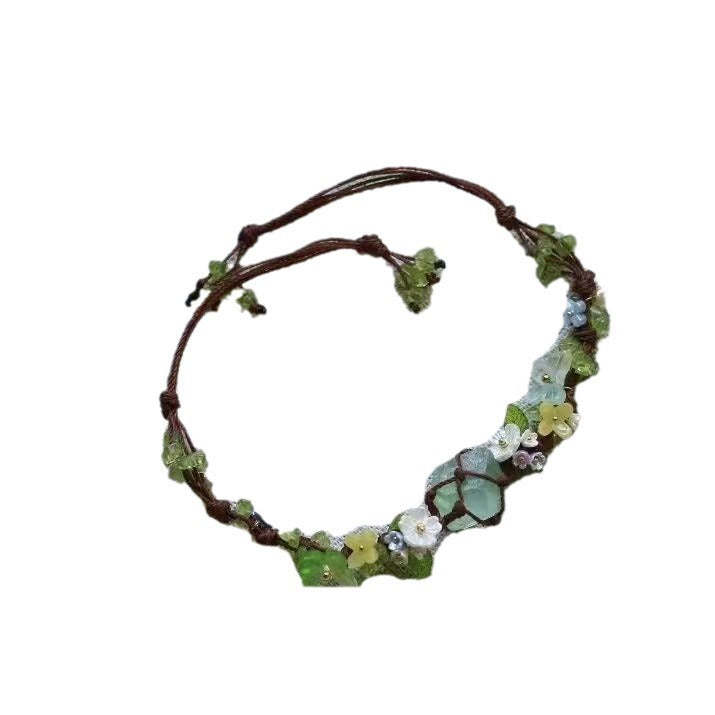 Small Flower Green Fluorite Bracelet