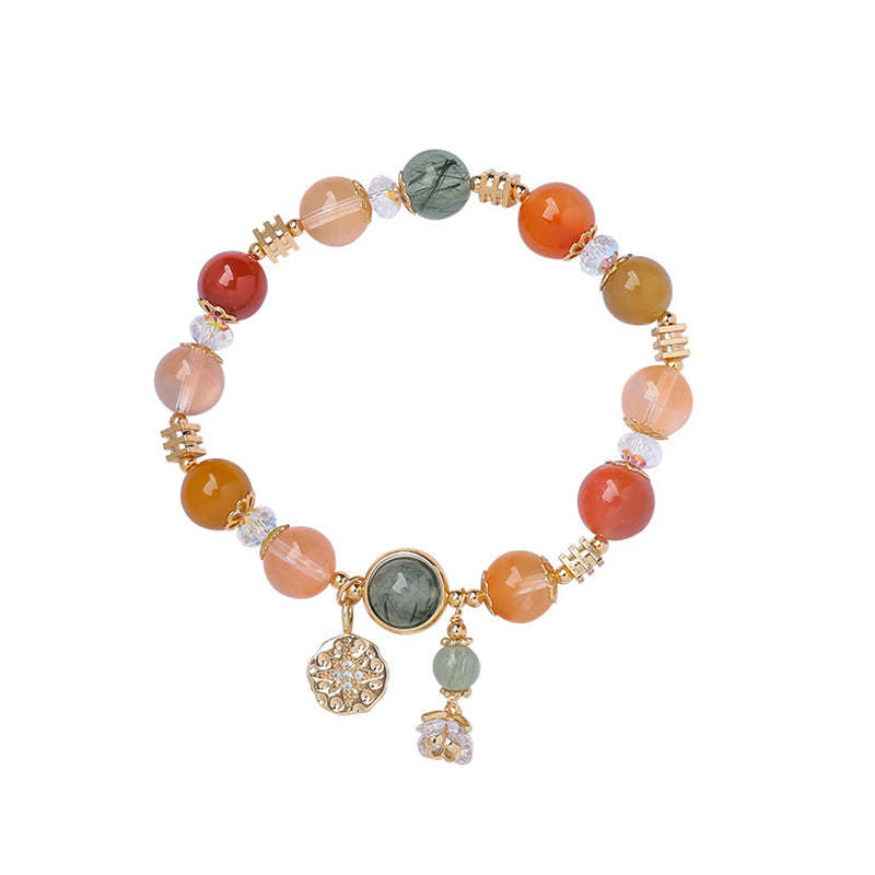 Multicolored Rutilated Quartz Bracelet