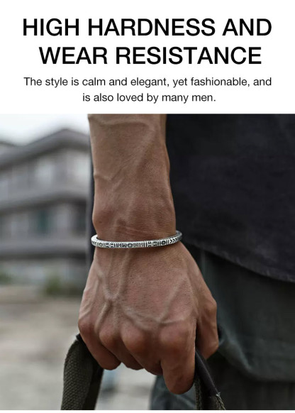 Lucky vintage totem bracelet Bless Wealth and Auspicious Carving - Adjustable, Free box