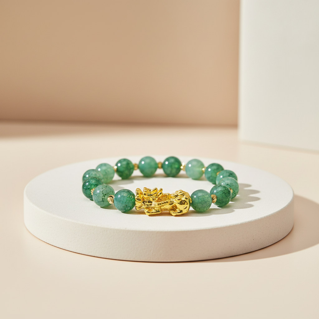 Feng Shui Abundance Anchor | Rose Quartz Style Heart Harmony Bracelet