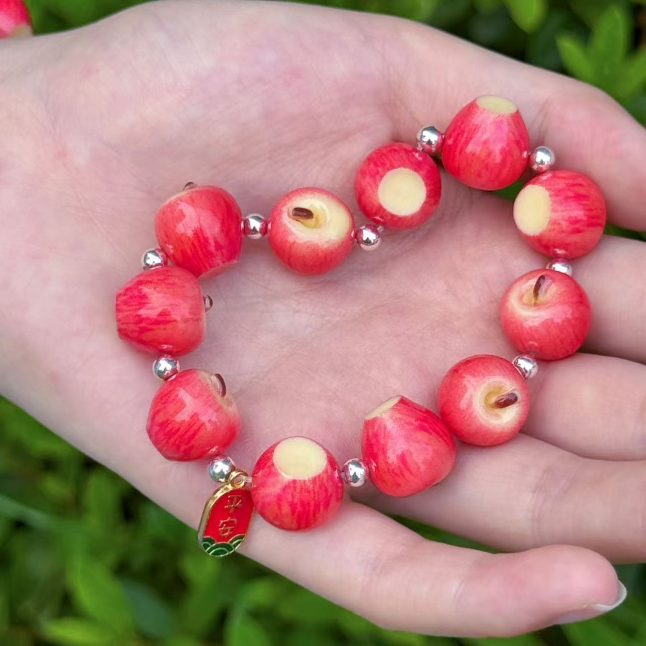 High-Quality Apple Good Luck Bracelet