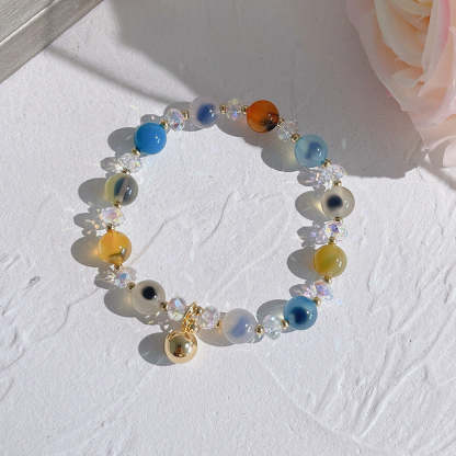 Lucky Bell • Salt source agate bracelet
