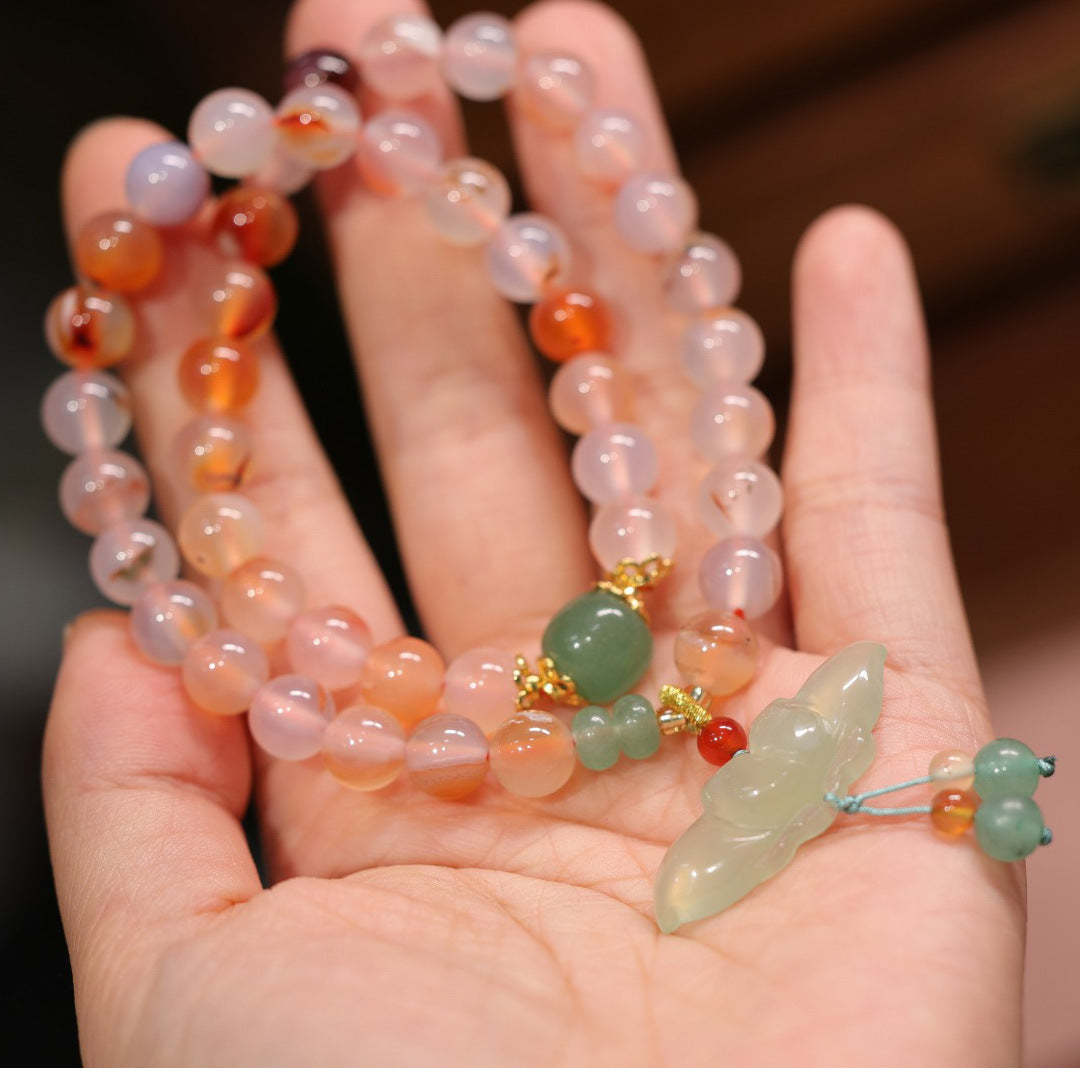 Pods • Double Circle Agate Bead Bracelet